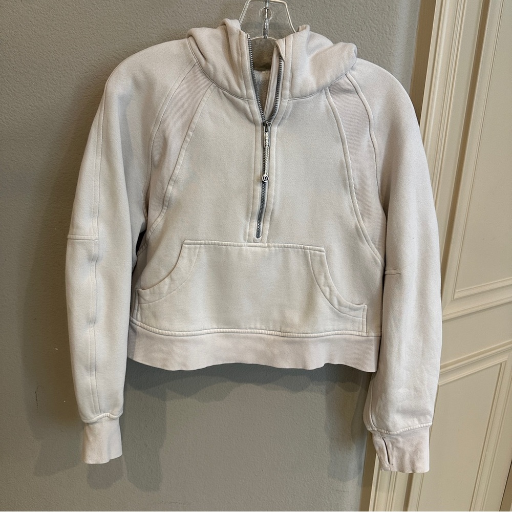 Lululemon Scuba Half-Zip Hoodie Light Neutral Beige XS/S - Picture 2 of 5